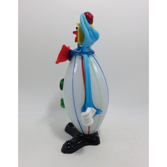 Murano Glass Clown Red Bow Tie and Green Buttons 11" Tall Vintage Italy - Picture 5 of 10